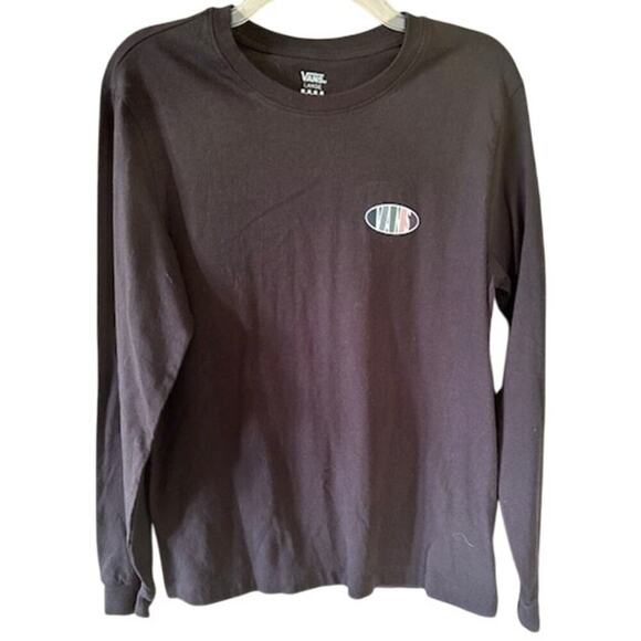 Vans Logo Long Sleeve Shirt - Size Large - Black - Picture 1 of 5